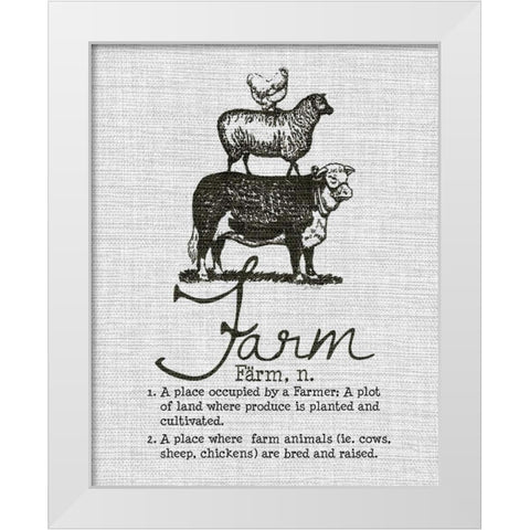 Farmers Wife White Modern Wood Framed Art Print by Moulton, Jo