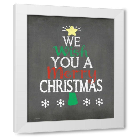 We Wish You White Modern Wood Framed Art Print by Moulton, Jo