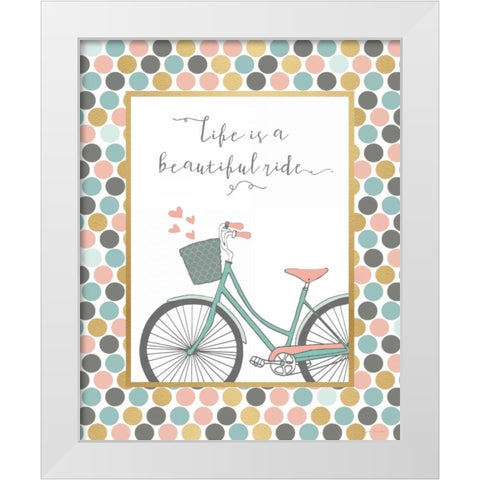 Beautiful Ride White Modern Wood Framed Art Print by Moulton, Jo
