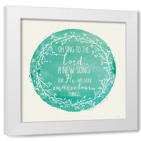 New Song White Modern Wood Framed Art Print by Moulton, Jo