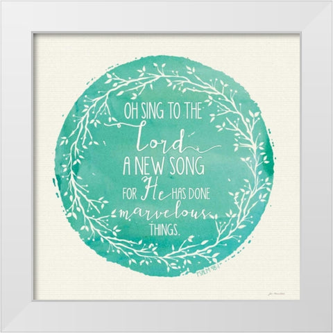 New Song White Modern Wood Framed Art Print by Moulton, Jo