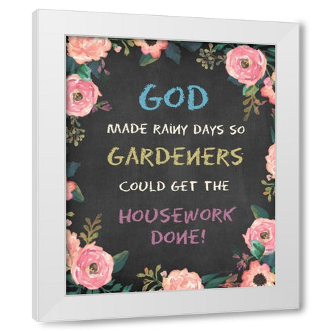 God Made - Floral White Modern Wood Framed Art Print by Moulton, Jo