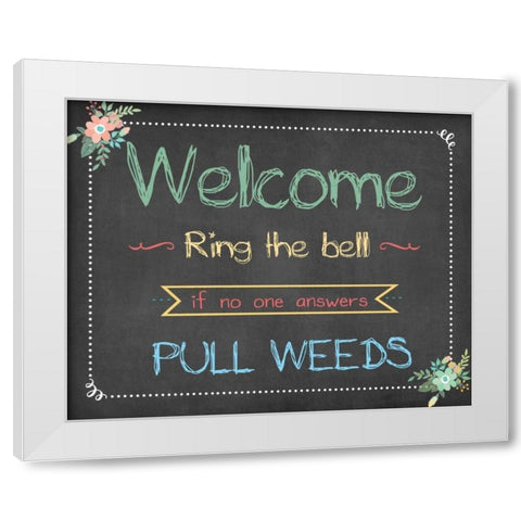 Welcome Garden II White Modern Wood Framed Art Print by Moulton, Jo