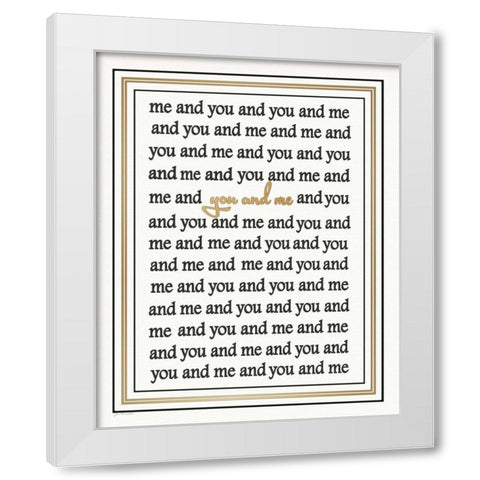 You and Me White Modern Wood Framed Art Print by Moulton, Jo