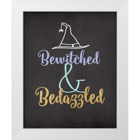 Bedazzled White Modern Wood Framed Art Print by Moulton, Jo