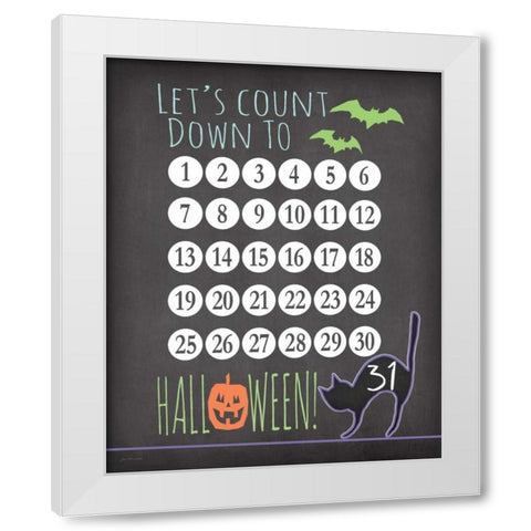 Countdown White Modern Wood Framed Art Print by Moulton, Jo