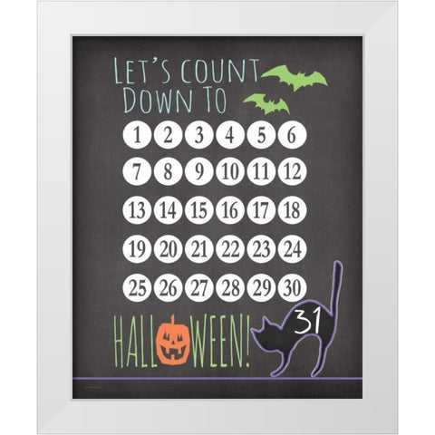 Countdown White Modern Wood Framed Art Print by Moulton, Jo