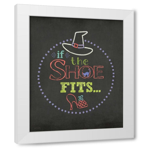If the Shoe Fits White Modern Wood Framed Art Print by Moulton, Jo