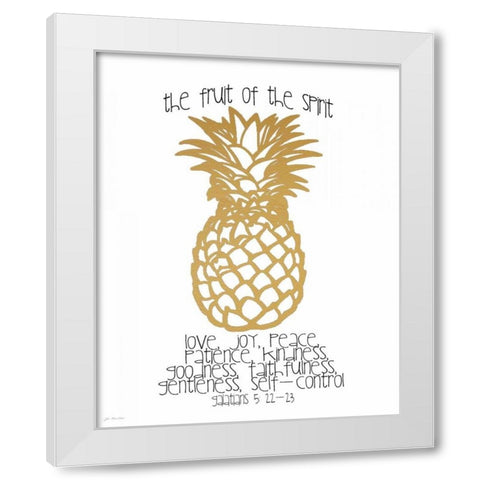 Fruit of the Spirit White Modern Wood Framed Art Print by Moulton, Jo