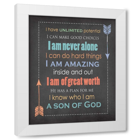 Son of God White Modern Wood Framed Art Print by Moulton, Jo