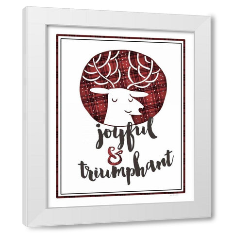 Joyful and Triumphant White Modern Wood Framed Art Print by Moulton, Jo