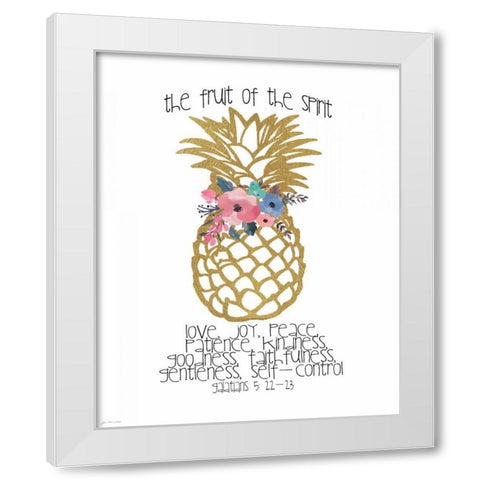 Fruit of the Spirit White Modern Wood Framed Art Print by Moulton, Jo