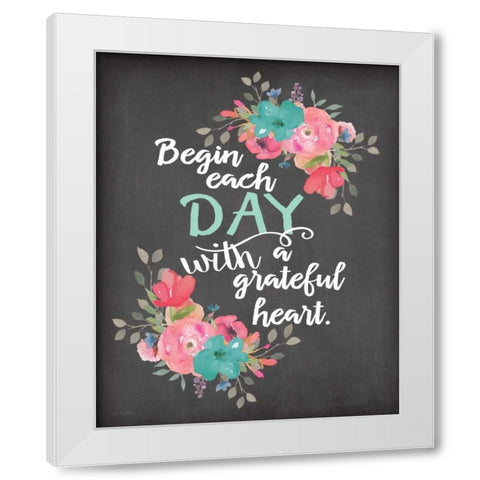 Each Day White Modern Wood Framed Art Print by Moulton, Jo