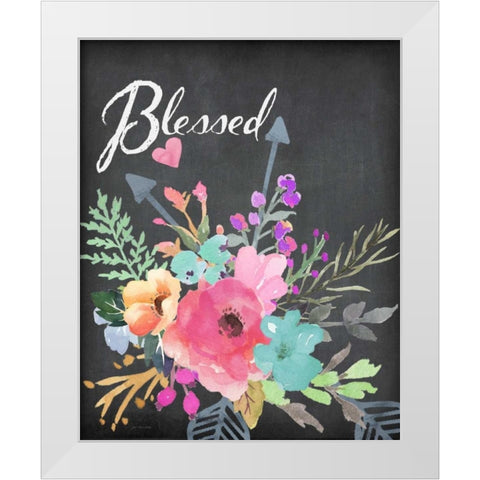 Blessed White Modern Wood Framed Art Print by Moulton, Jo