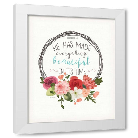 In Its Time White Modern Wood Framed Art Print by Moulton, Jo