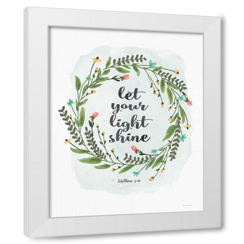 Light Shine White Modern Wood Framed Art Print by Moulton, Jo