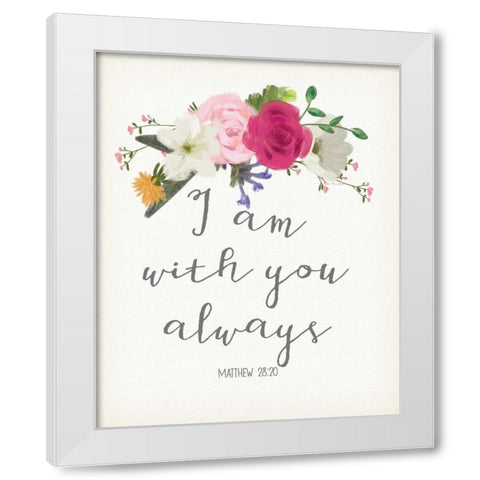 With You White Modern Wood Framed Art Print by Moulton, Jo