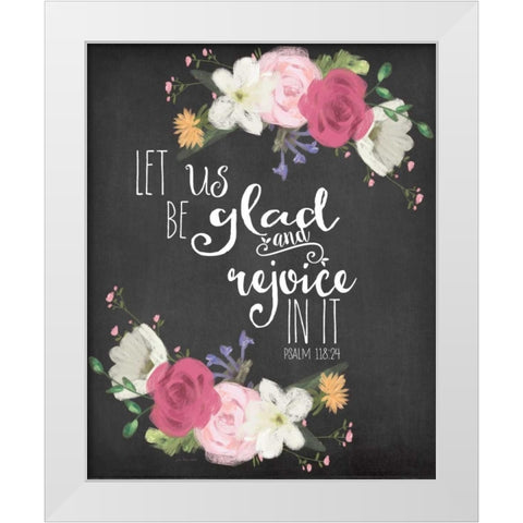 Let Us Rejoice White Modern Wood Framed Art Print by Moulton, Jo