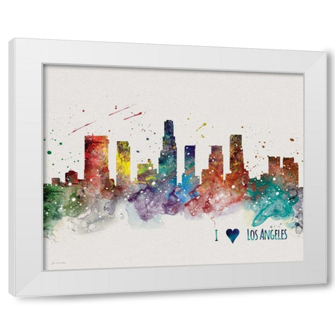 LA White Modern Wood Framed Art Print by Moulton, Jo