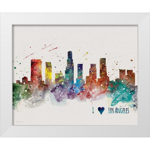 LA White Modern Wood Framed Art Print by Moulton, Jo