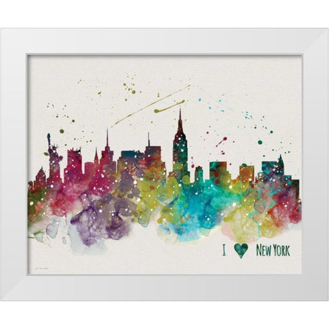 New York White Modern Wood Framed Art Print by Moulton, Jo