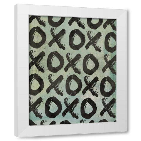 XOXO White Modern Wood Framed Art Print by Moulton, Jo