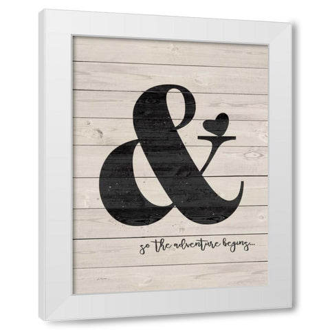 An Adventure Awaits White Modern Wood Framed Art Print by Moulton, Jo