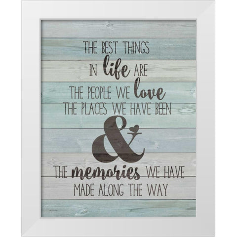 Memories White Modern Wood Framed Art Print by Moulton, Jo