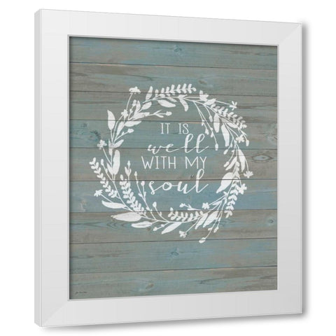 Well With My Soul White Modern Wood Framed Art Print by Moulton, Jo
