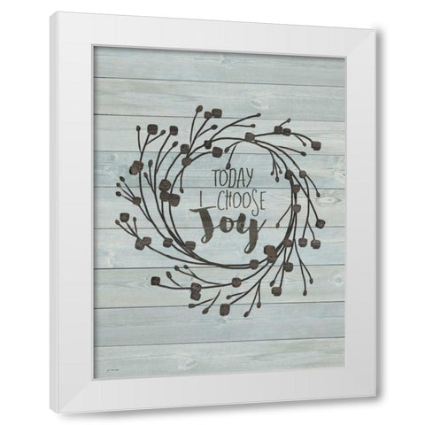 Choose Joy White Modern Wood Framed Art Print by Moulton, Jo