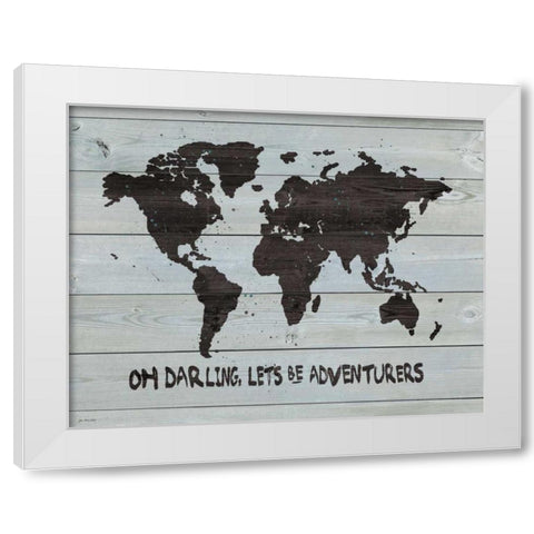 Darling Adventurers White Modern Wood Framed Art Print by Moulton, Jo