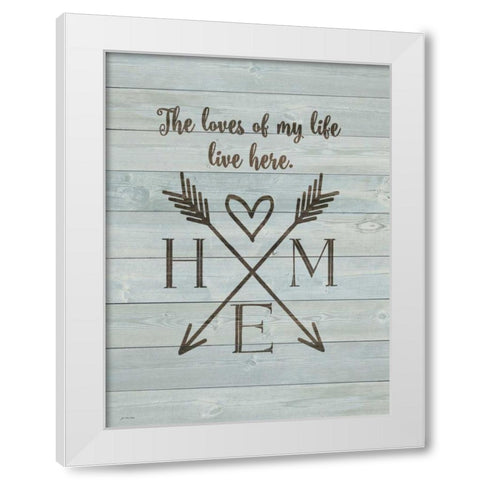 Home White Modern Wood Framed Art Print by Moulton, Jo