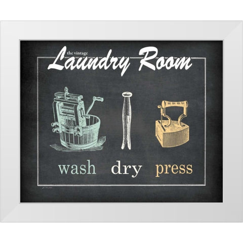 Vintage Laundry White Modern Wood Framed Art Print by Moulton, Jo