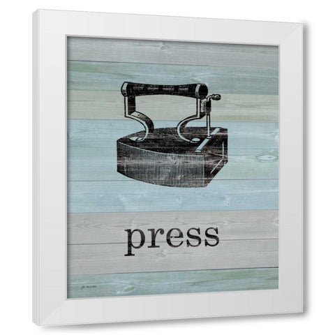 Press on Wood White Modern Wood Framed Art Print by Moulton, Jo