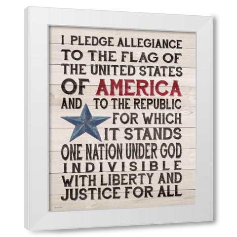 Pledge White Modern Wood Framed Art Print by Moulton, Jo