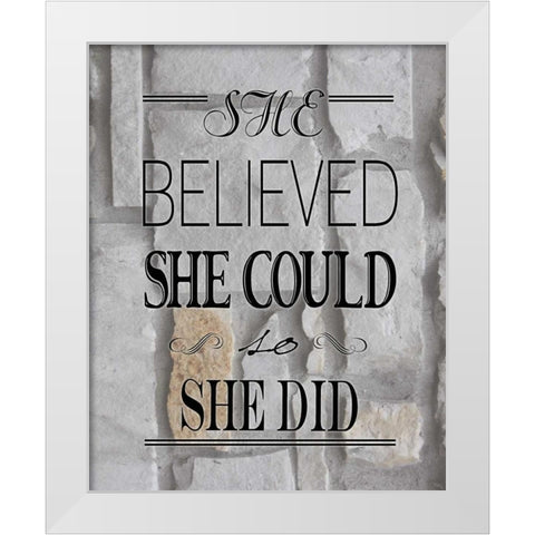Believed Rock White Modern Wood Framed Art Print by Moulton, Jo