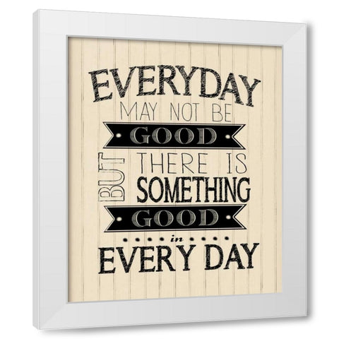 Every Day Cream Wood White Modern Wood Framed Art Print by Moulton, Jo