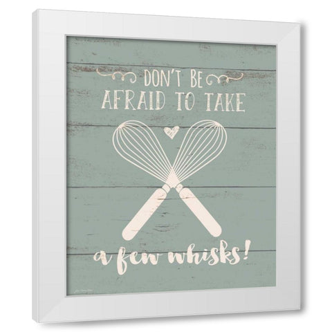 Whisks White Modern Wood Framed Art Print by Moulton, Jo