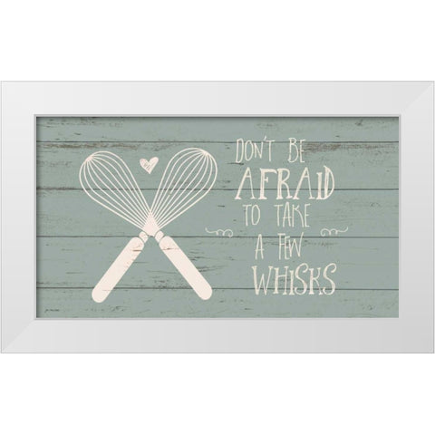 Whisks White Modern Wood Framed Art Print by Moulton, Jo