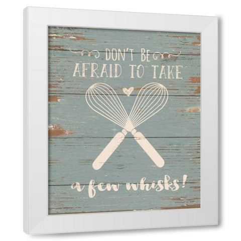 Whisks White Modern Wood Framed Art Print by Moulton, Jo