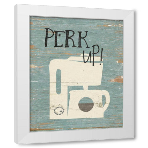 Perk Up White Modern Wood Framed Art Print by Moulton, Jo