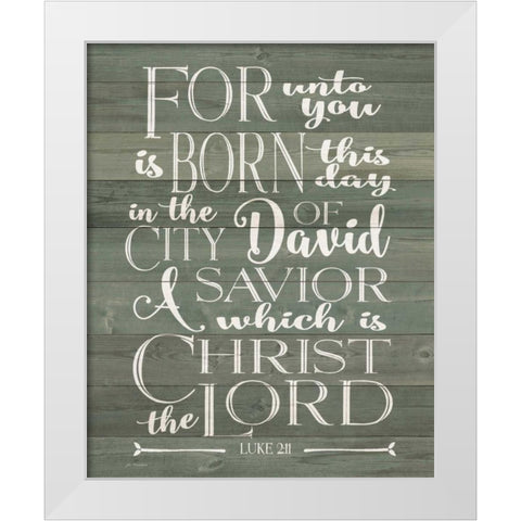 Luke White Modern Wood Framed Art Print by Moulton, Jo