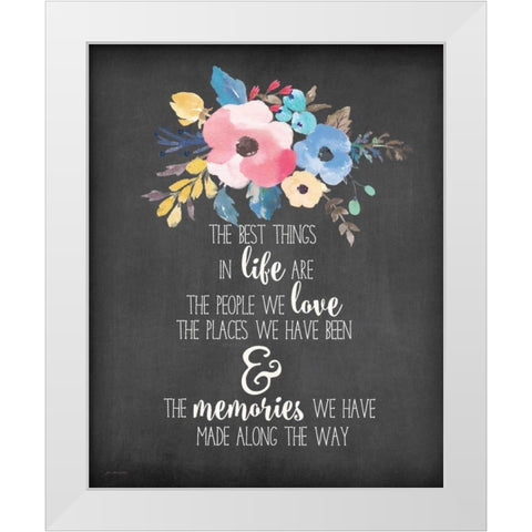 The Best Things White Modern Wood Framed Art Print by Moulton, Jo