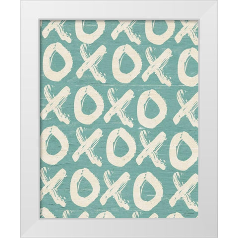 XOXO White Modern Wood Framed Art Print by Moulton, Jo