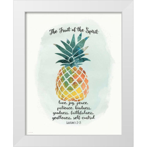 Fruit Spirit White Modern Wood Framed Art Print by Moulton, Jo