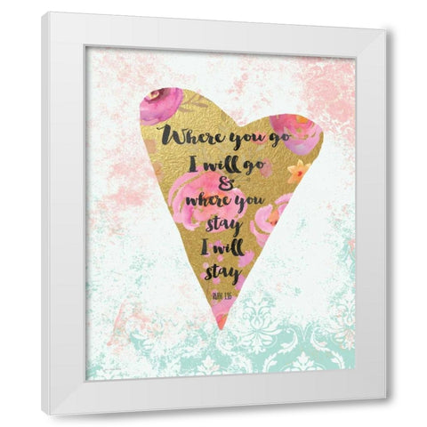 Where You Go White Modern Wood Framed Art Print by Moulton, Jo