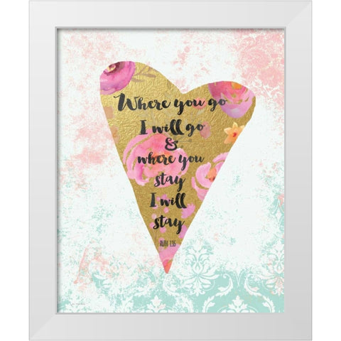 Where You Go White Modern Wood Framed Art Print by Moulton, Jo