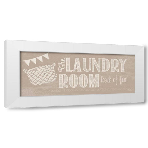 Laundry Room White Modern Wood Framed Art Print by Moulton, Jo