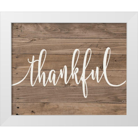 Rustic Faith Script White Modern Wood Framed Art Print by Moulton, Jo