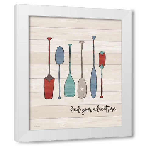 Find Your Adventure White Modern Wood Framed Art Print by Moulton, Jo
